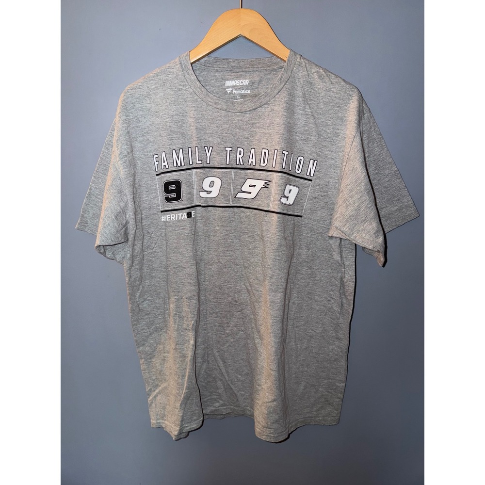 NASCAR‎ Fanatics Family Tradition Heritage Gray Graphic T-Shirt Mens XL No 9